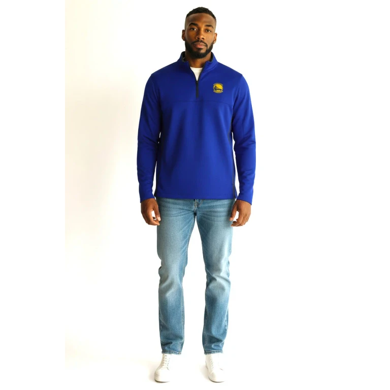 Men's NBA Golden State Warriors Therma Filt Cover Up 1/2 Zip Pullover