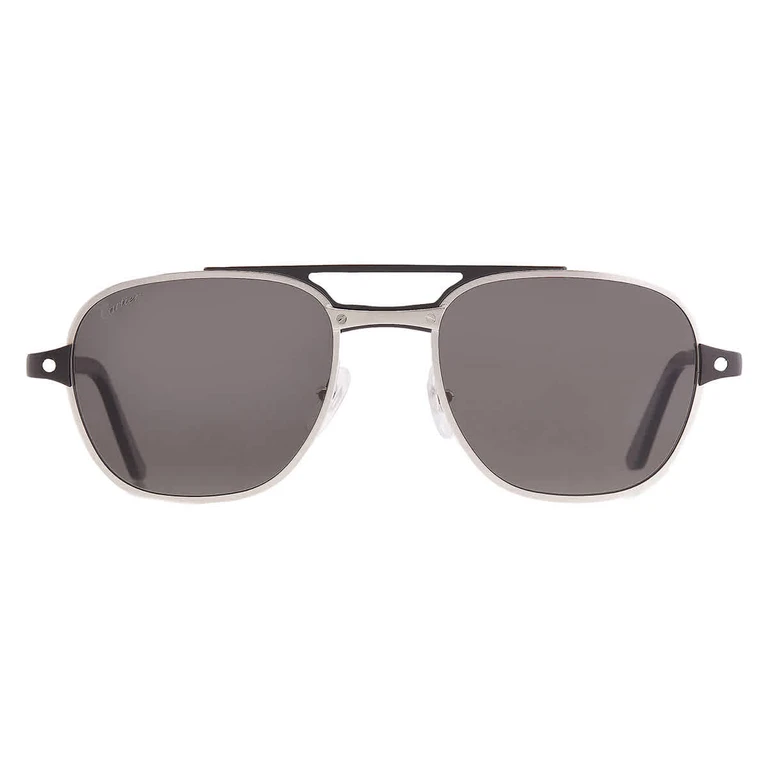 Cartier Grey Pilot Mens Sunglasses CT0477S 001 56