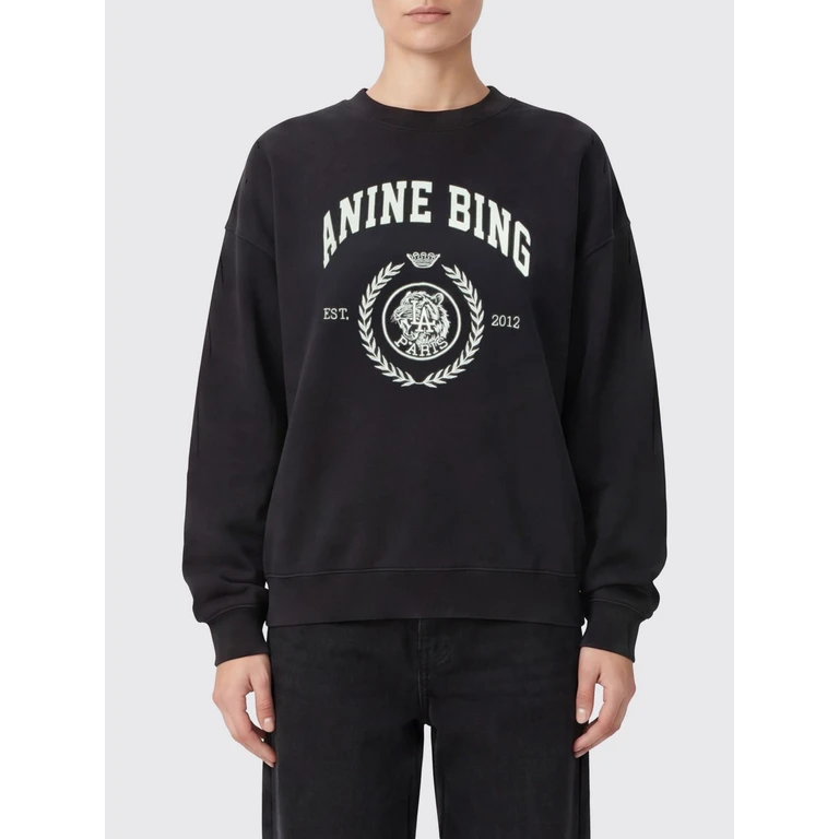 Crewneck Cotton Jumper with Logo and Dropped Shoulders (A0812679VTG3)