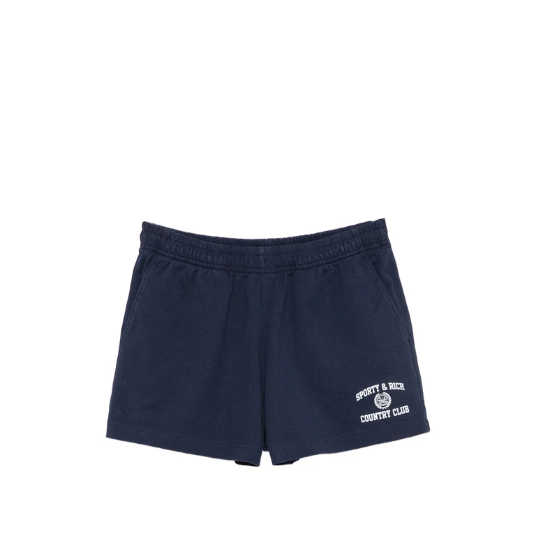 Sporty & Rich Logo-print Elasticated Shorts