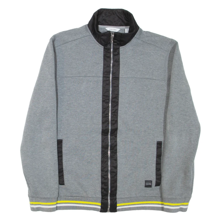 CALVIN KLEIN Womens Track Jacket Grey S