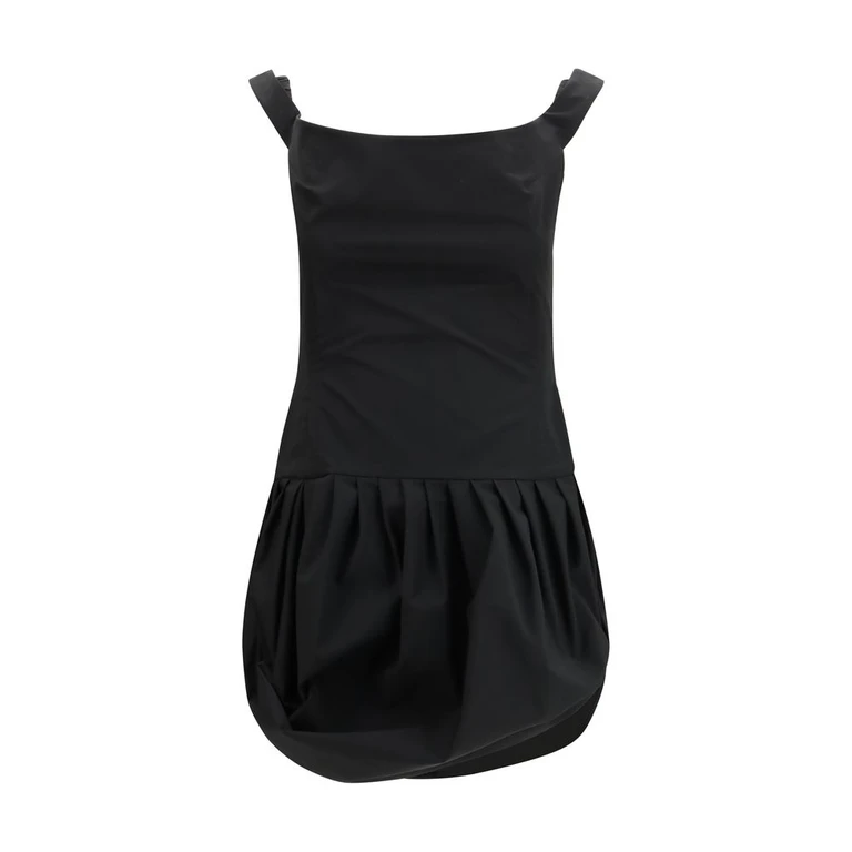 Black Polyester Casual Dress - Women