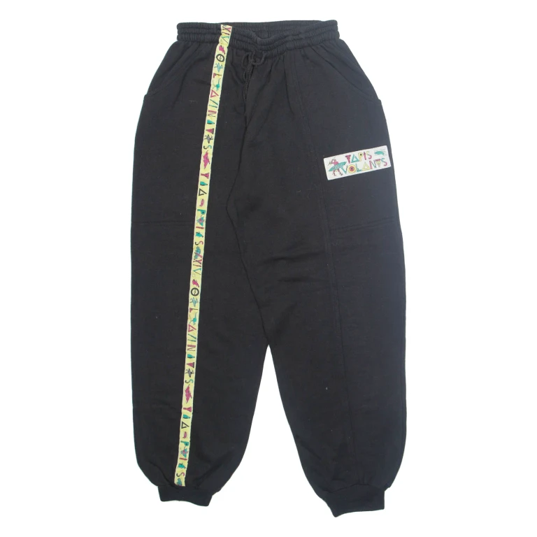 TAPS VOLANS Mens Joggers Black Tapered M W26 L30
