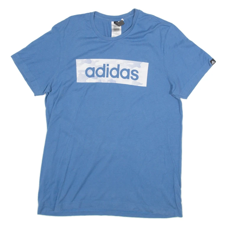 ADIDAS Mens T-Shirt Blue M