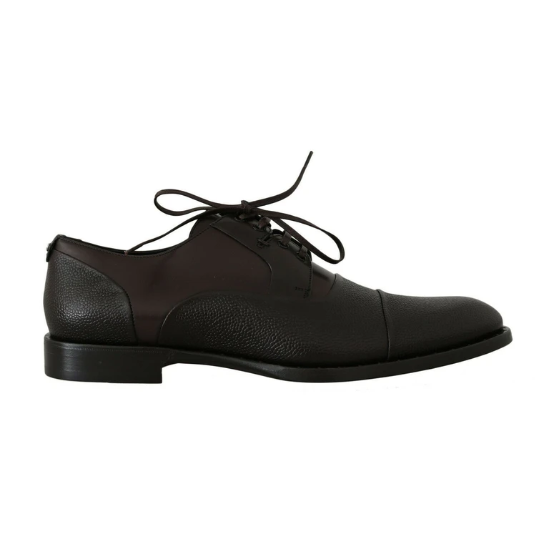 Dolce & Gabbana Brown Leather Laceups Dress Mens Shoes - Men