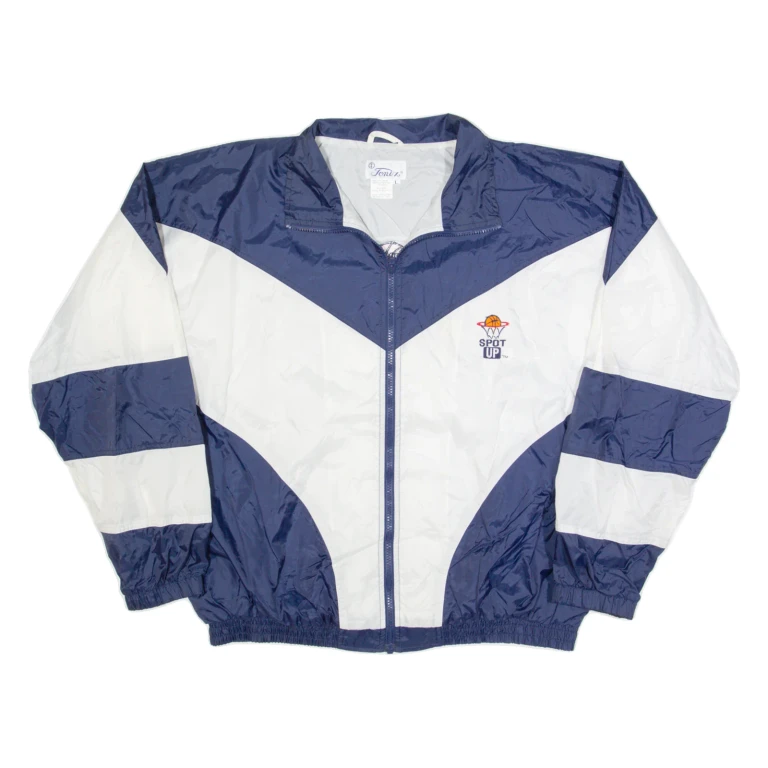 TONIX Spot Up Mens Shell Jacket Blue 90s USA Colourblock L