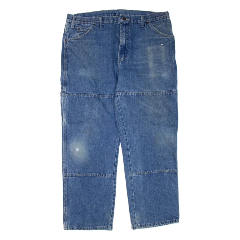 DICKIES Mens Jeans Blue Regular Straight W38 L30
