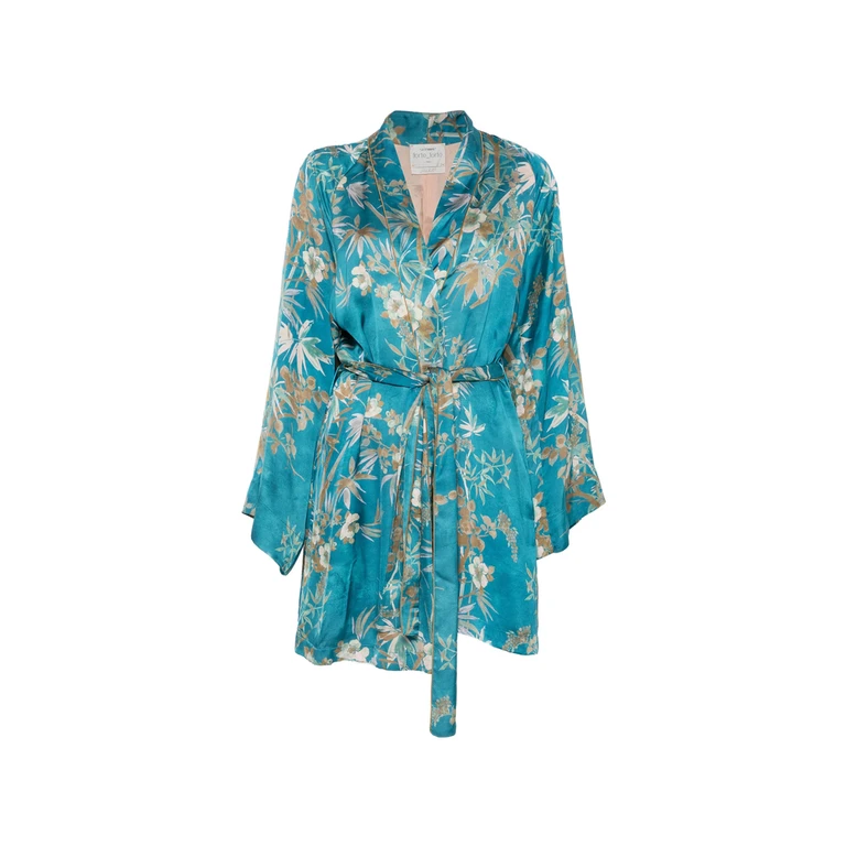 Floral-print Belted Jacket