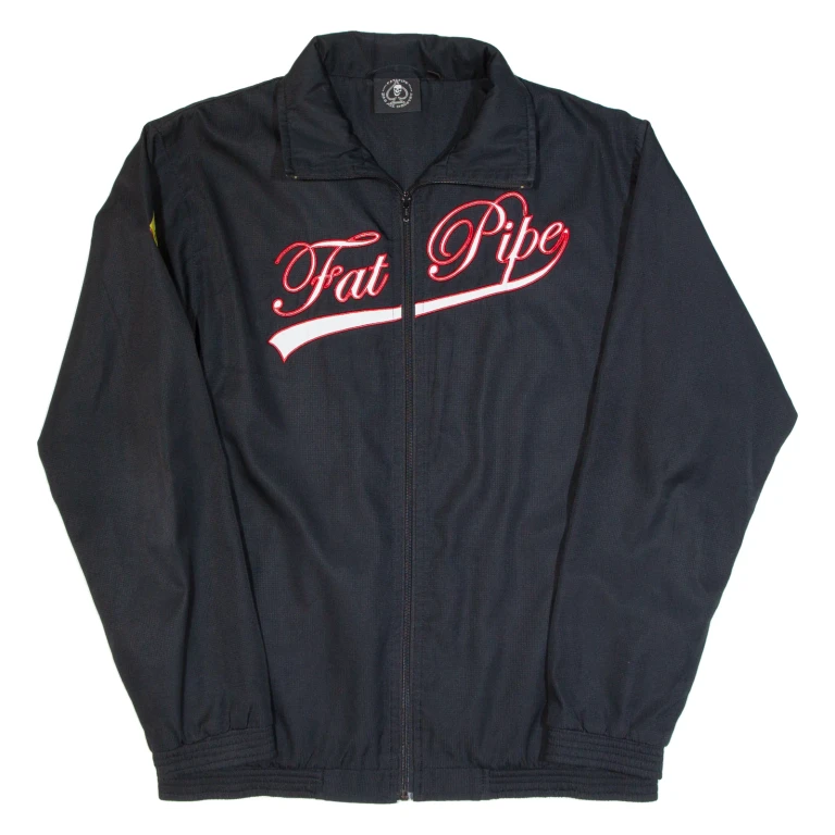FAT PIPE Mesh Lined Mens Track Jacket Black M