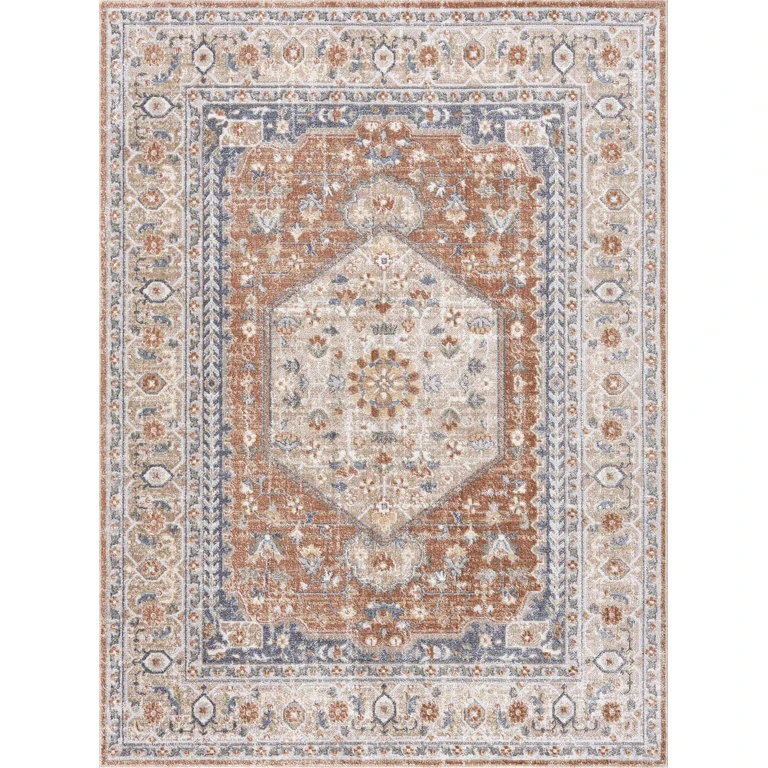 Gael Rust Boutique Washable Rug - Clearance