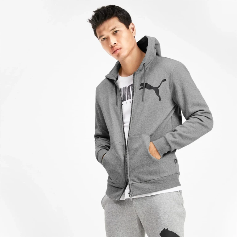 Men's Big Logo Full Zip Hoody Fleece Sweaters