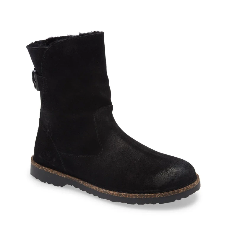 Uppsala Shearling Suede Leather Black
