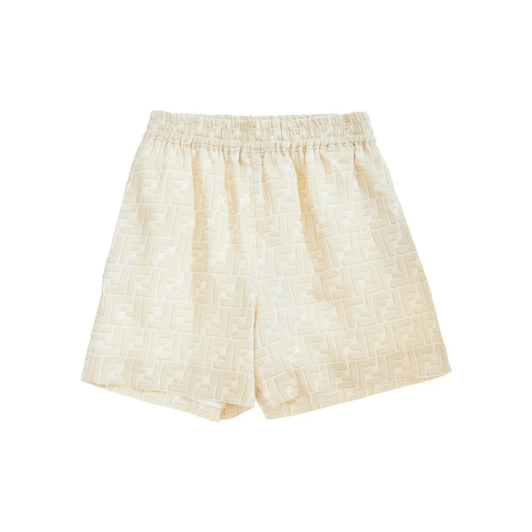 FENDI FF linen shorts Kids 8Y