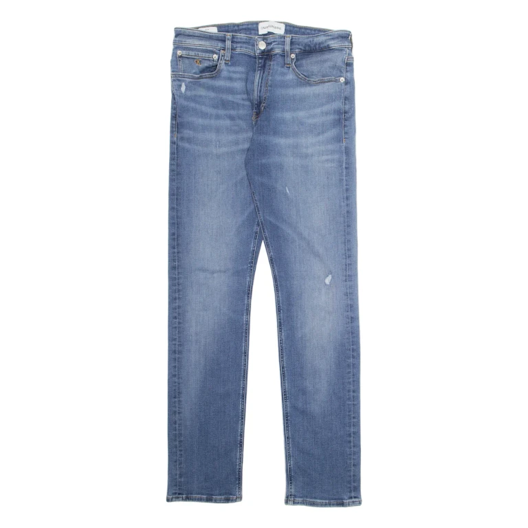 CALVIN KLEIN JEANS Womens Jeans Blue Regular Tapered Stone Wash W32 L32
