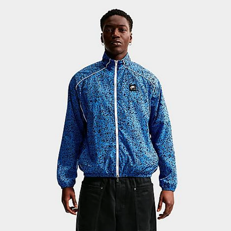 Nike Men's Air Safari Print Woven Jacket in Blue Crystal Size: Small