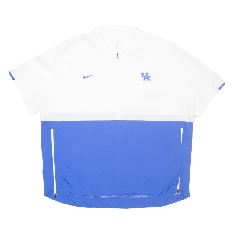 NIKE Lightweight Short Sleeve Mens Anorak Jacket White 2XL