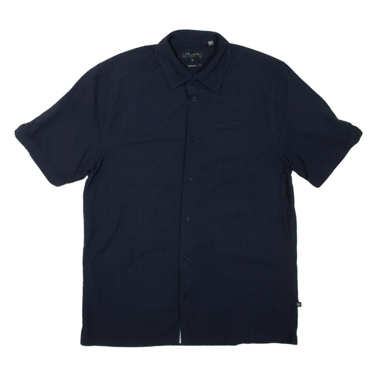 TED BAKER Mens Plain Shirt Blue S