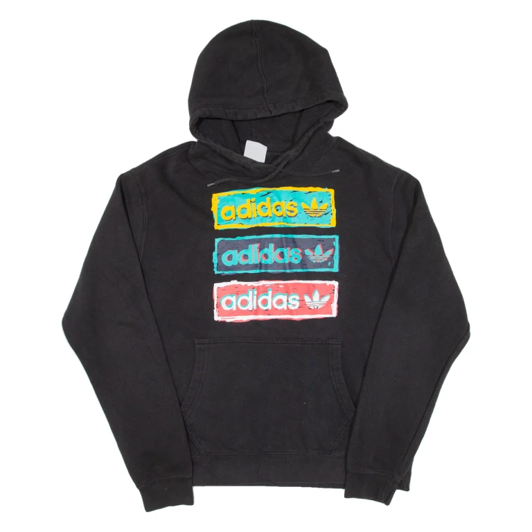 ADIDAS Mens Black Hoodie M