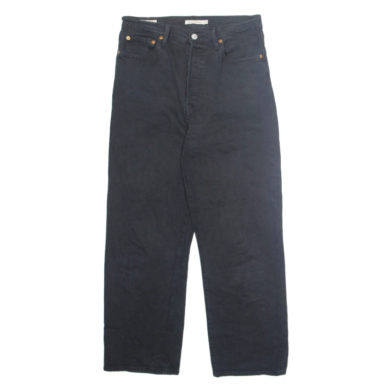 LEVI'S BIG E Womens Jeans Black Regular Straight W29 L27