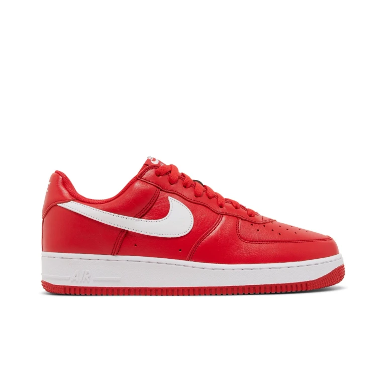 Men's Air Force 1 Low Retro Qs 'Color Of The Month University Red White' Sneakers