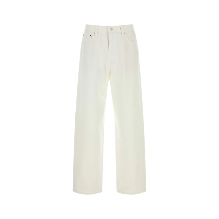 Jil Sander White Denim Jeans Porcelain Exterior: Cotton - Men