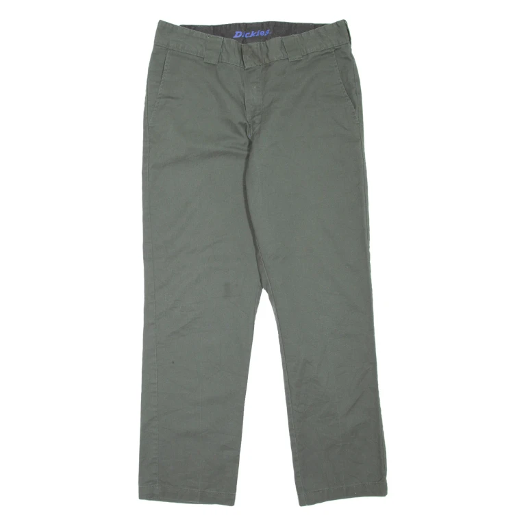 DICKIES Workwear Womens Trousers Green Slim Tapered W32 L29