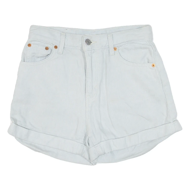 LEVI'S A-line Mom Womens Denim Shorts White Relaxed XXS W24