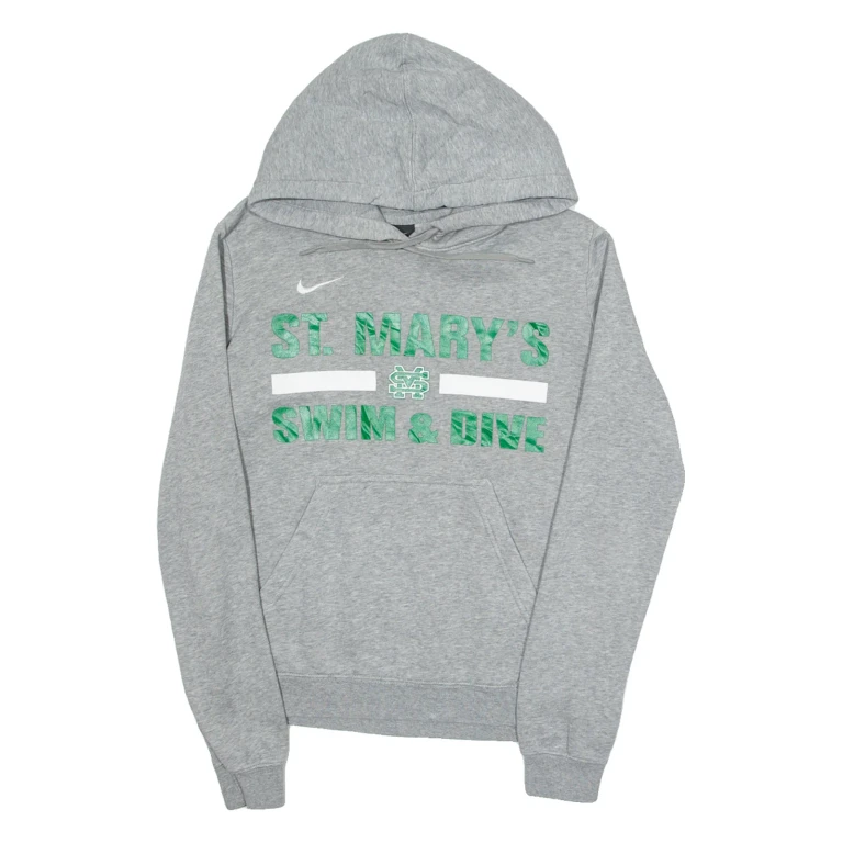 NIKE ST Marys Swim & Dive Mens Grey Hoodie USA M