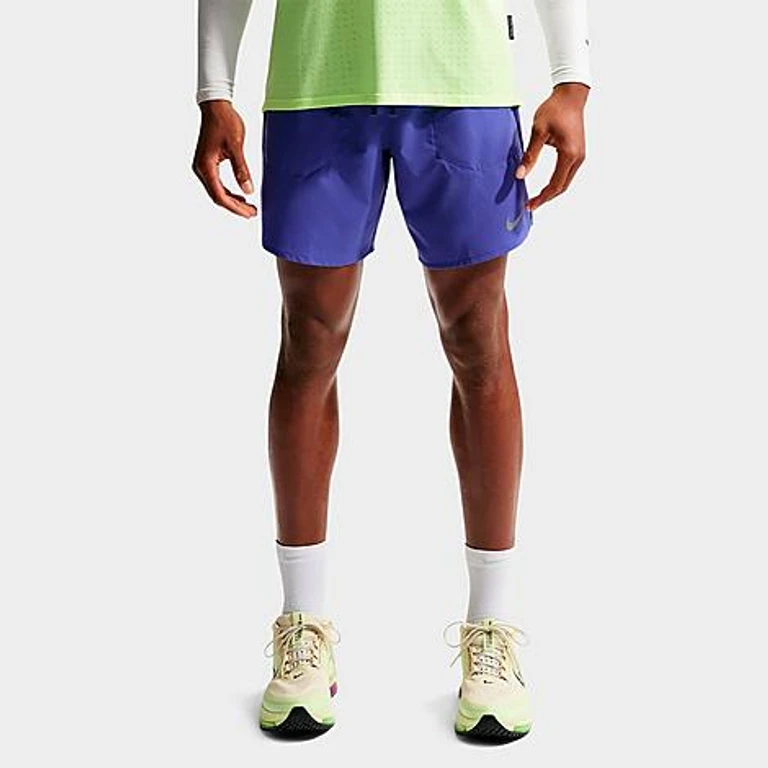 Nike Men's Stride Dri-FIT Brief-Lined 7" Running Shorts in Lapis Size: XS