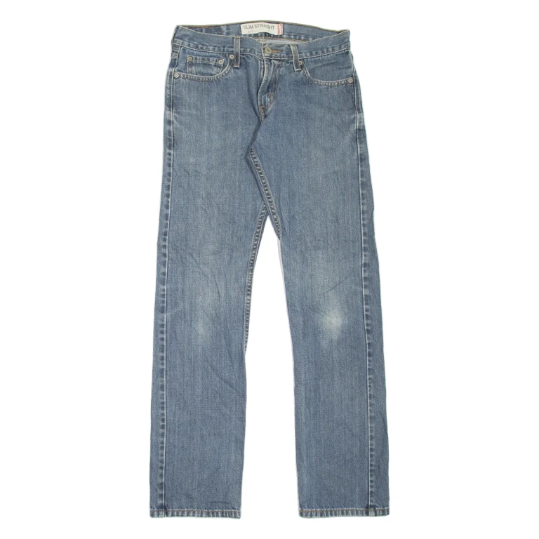 LEVI'S 514 Jeans Mens Blue Slim Straight Stone Wash W28 L32