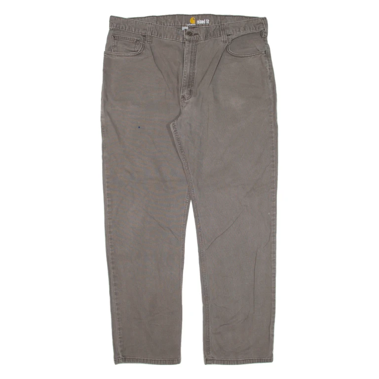 CARHARTT Mens Trousers Grey Relaxed Straight W40 L32