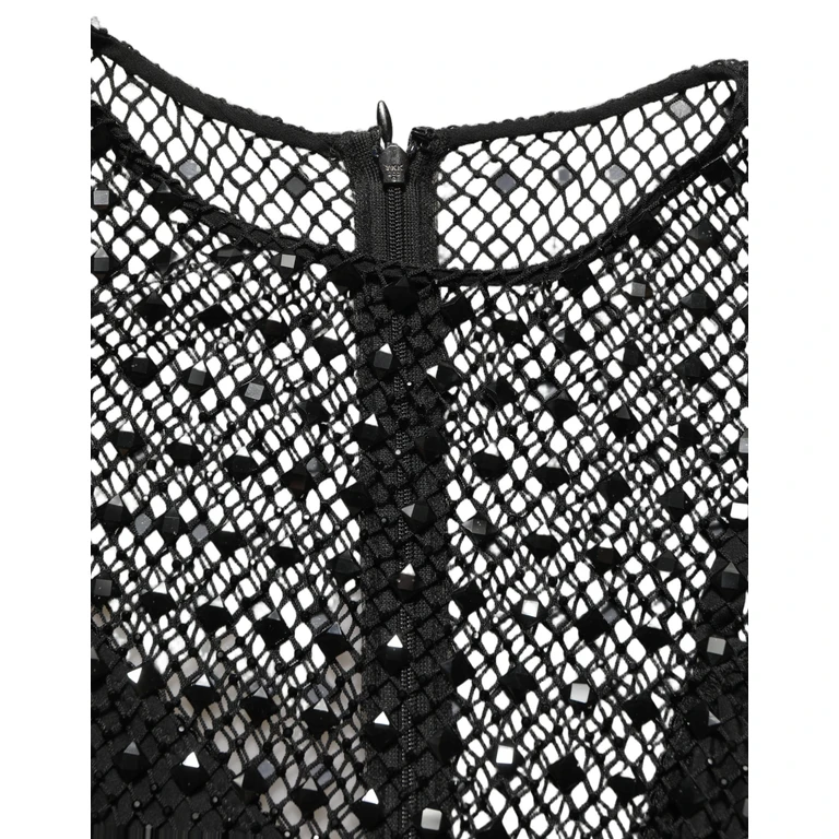 Dolce & Gabbana Black Rhinestones Embellished Gown Dress Polyester - Women