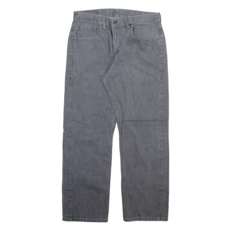 LEVI'S Mens Jeans Grey Regular Straight Stone Wash W30 L27