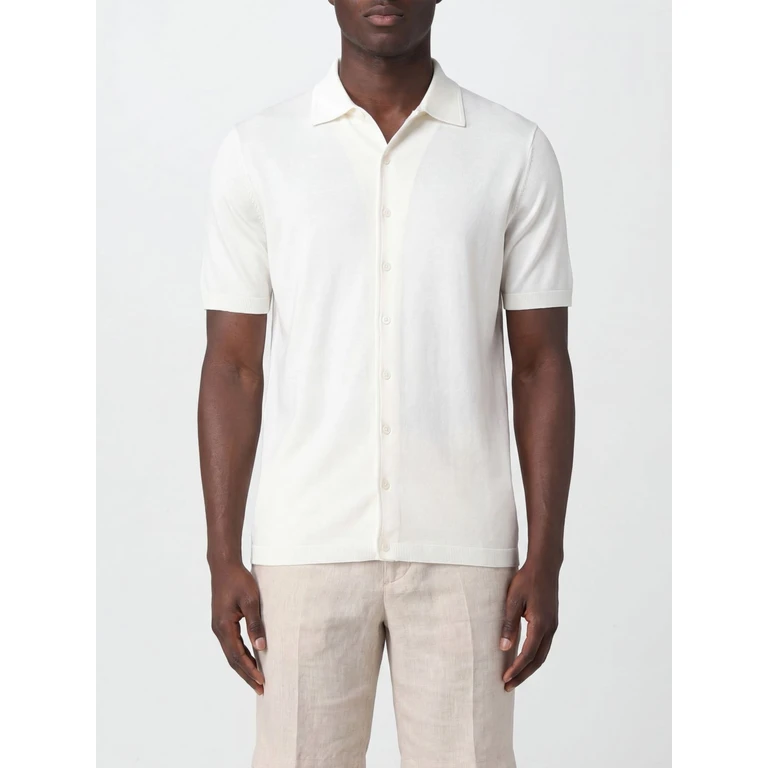 Short-Sleeved Stretch Cotton Polo Shirt with Classic Collar (303449101)