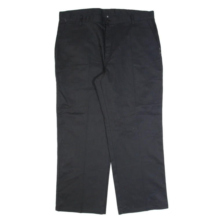 DICKIES Workwear Mens Trousers Black Regular Straight W38 L30
