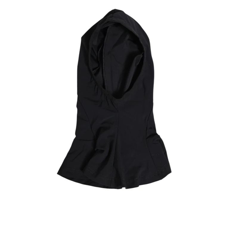 Dolce & Gabbana Black Nylon Elastane Balaclava Hood Face Cover Hat - Men
