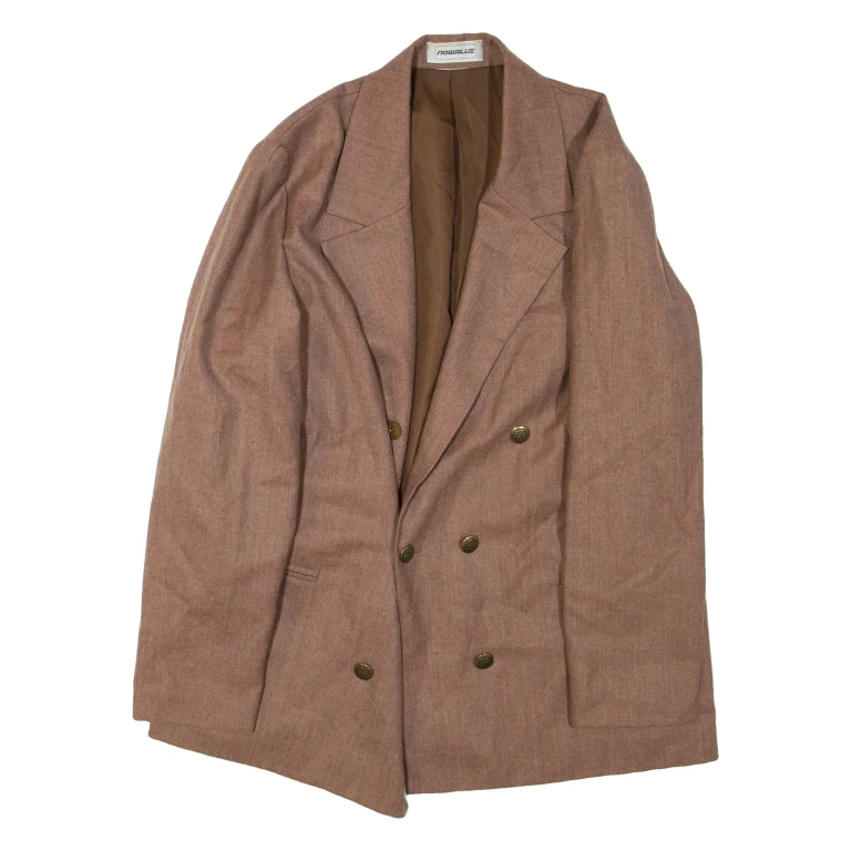 NOVALUX Mens Blazer Jacket Brown Wool M