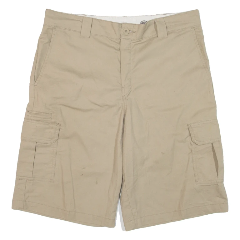 DICKIES Mens Workwear Shorts Beige L W36