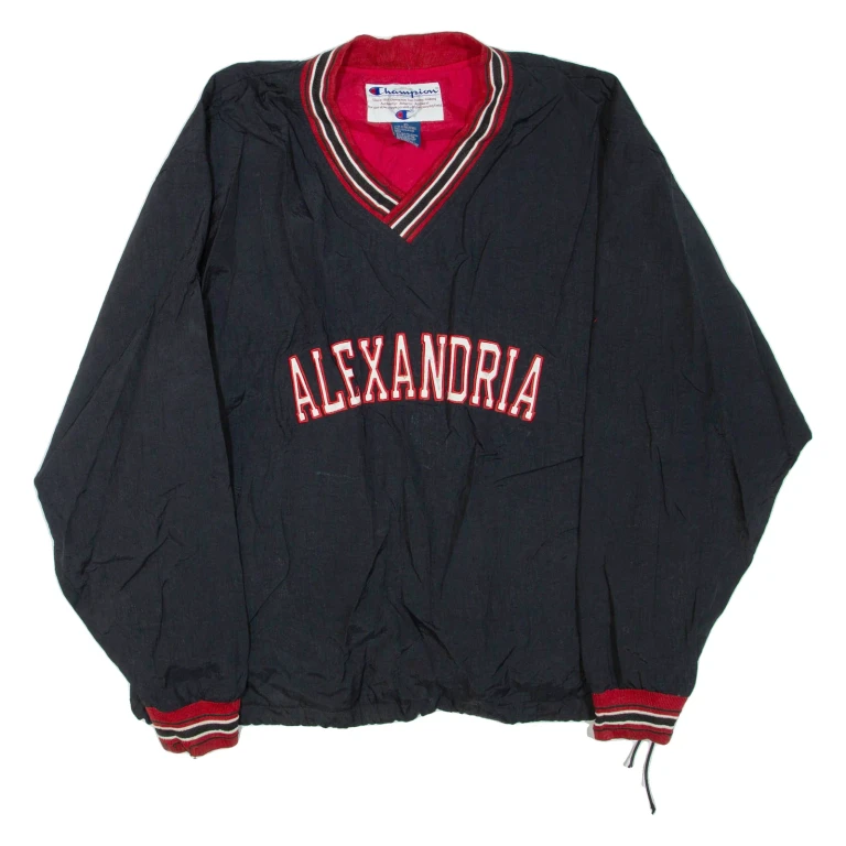 CHAMPION Alexandria Mens Pullover Jacket Black Nylon USA XL