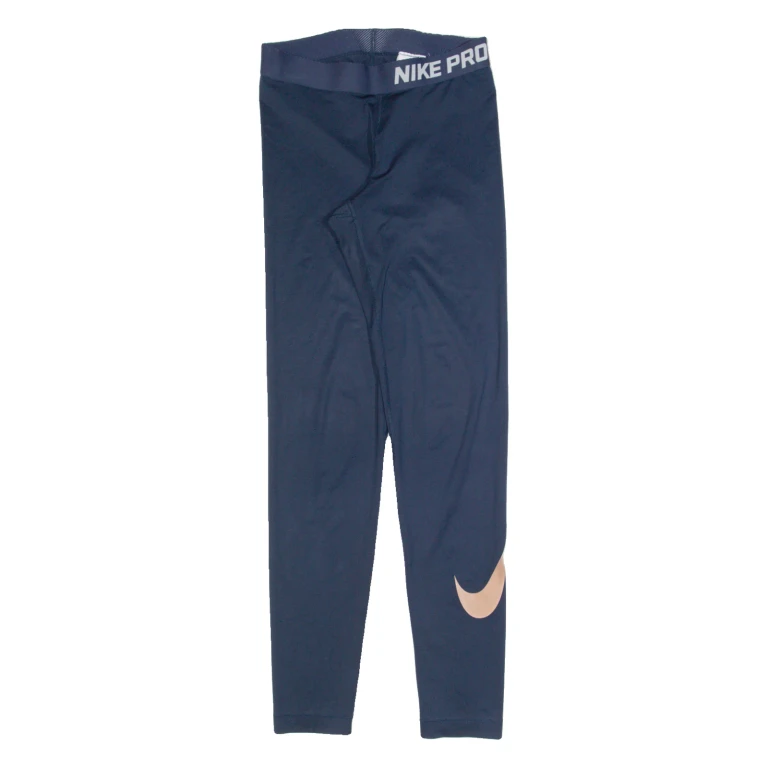 NIKE PRO Womens Leggings Blue Skinny S W24 L30