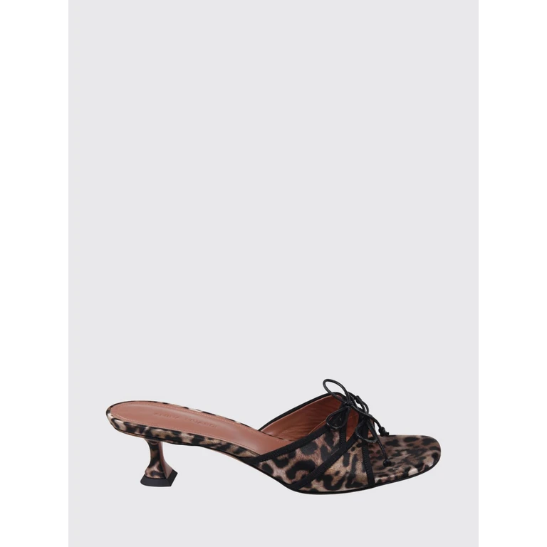 Eleonora Animalier Satin Mules with a Low Spool Heel (ELEONORASLIPPER45SATINLEOPARD/BLACK)