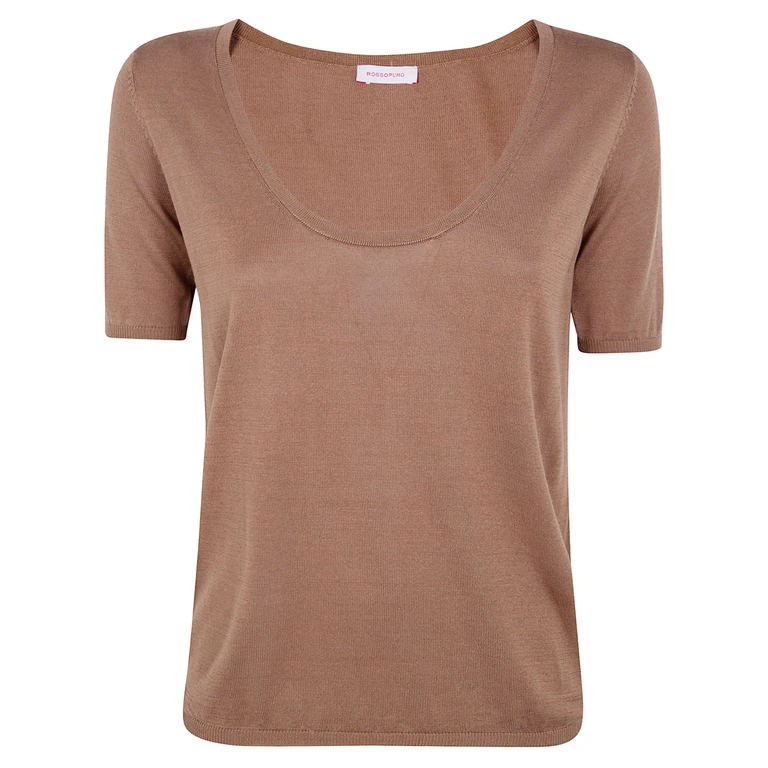 ROSSO PURO Short Sleeved U Neck T-Shirt