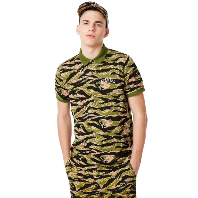 Men's Tiger Camo Piquet Ss Polo Tnp