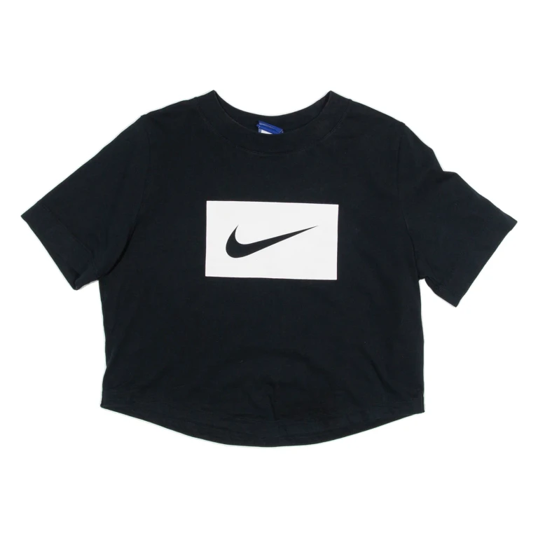 NIKE Cropped Womens T-Shirt Black M