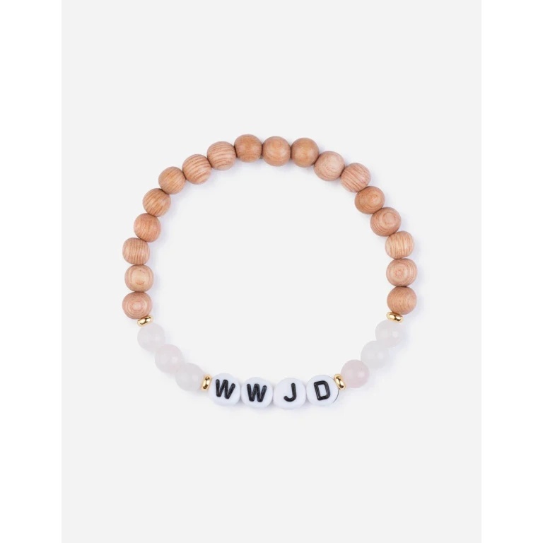 WWJD Wooden Letter Bracelet
