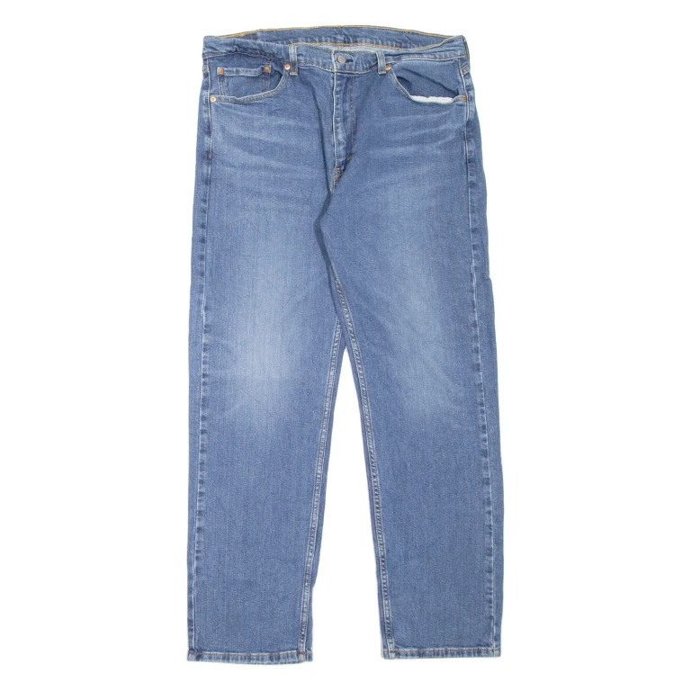 LEVI'S 505 Jeans Mens Blue Regular Straight Stone Wash W38 L32