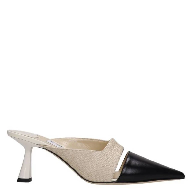 Zalea 65 Raffia And Leather Pumps, Brand Size 34 ( US Size 4 )