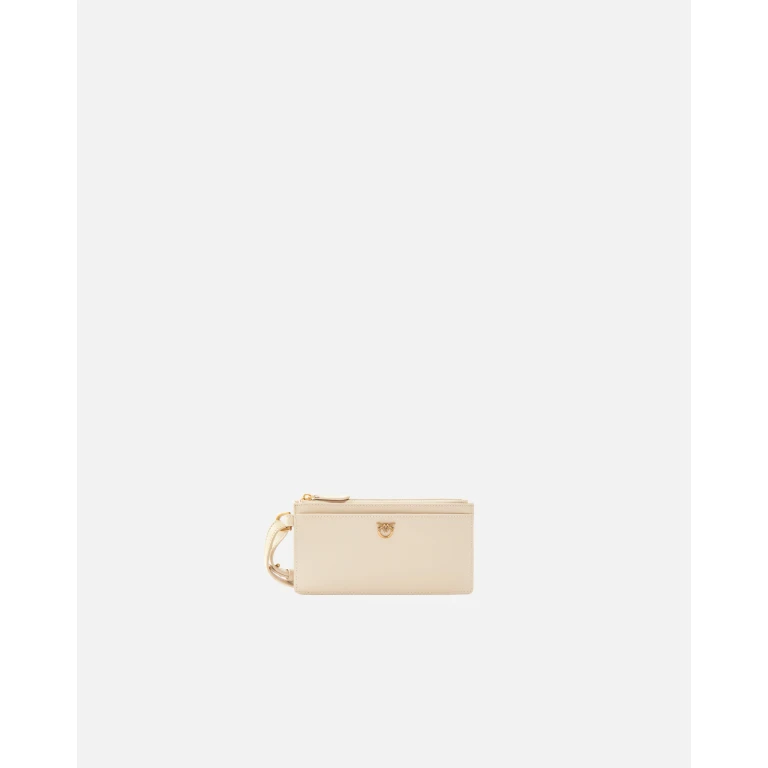 Pinko - Porte-cartes rectangulaire en cuir avec dragonne