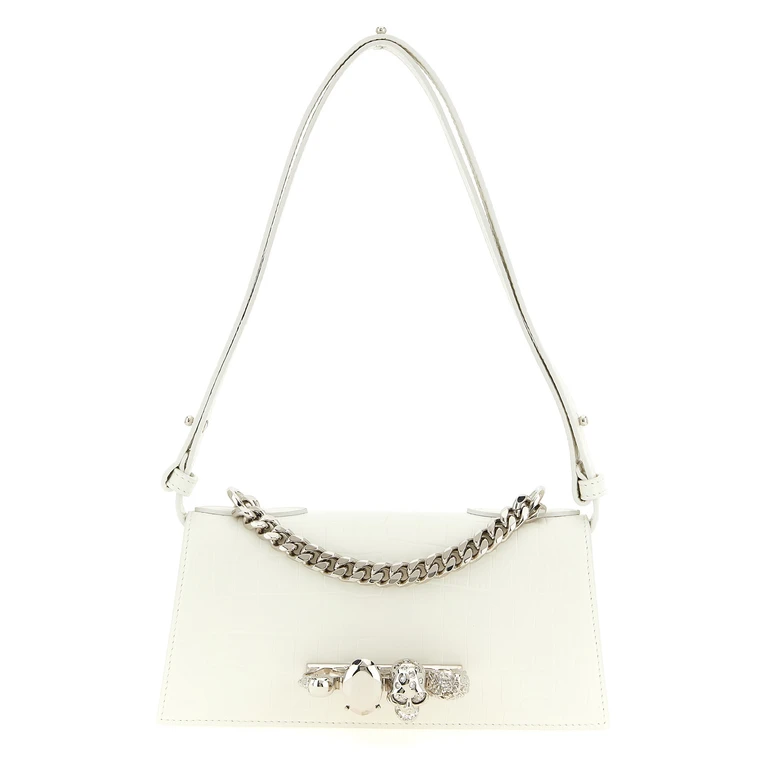 Alexander McQueen White Calfskin Shoulder Bag - Women