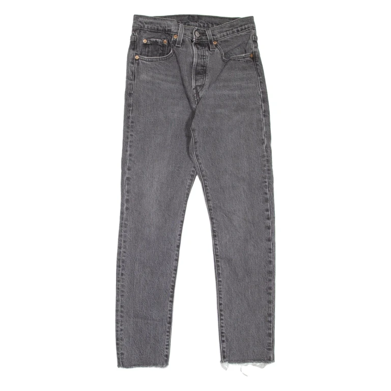 LEVI'S 501S Jeans Womens Grey Skinny Straight W24 L28